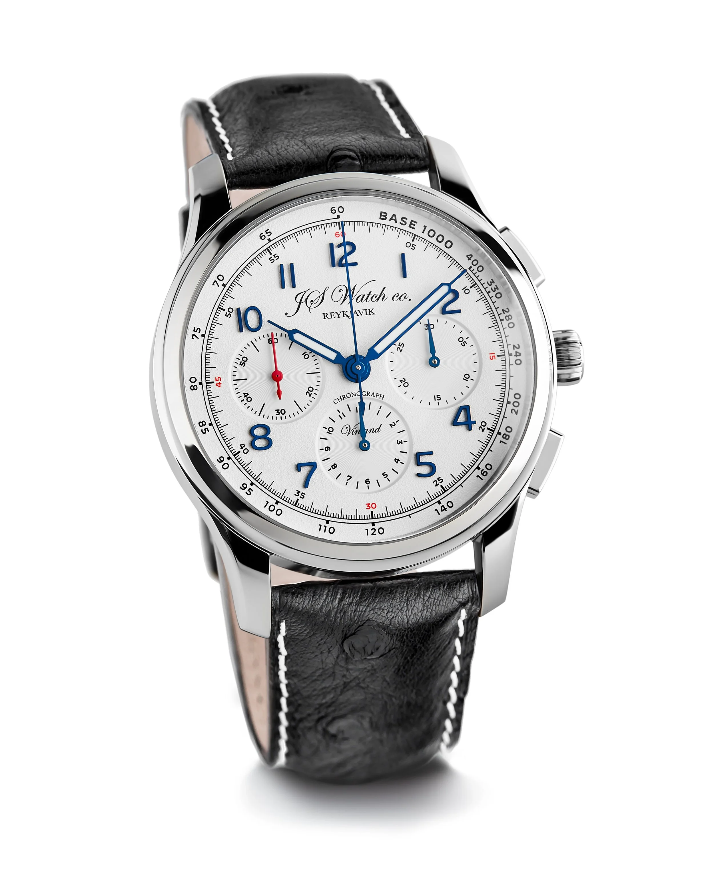JS Watch Company Reykjavik — Vínland Chronograph Tachymeter - White